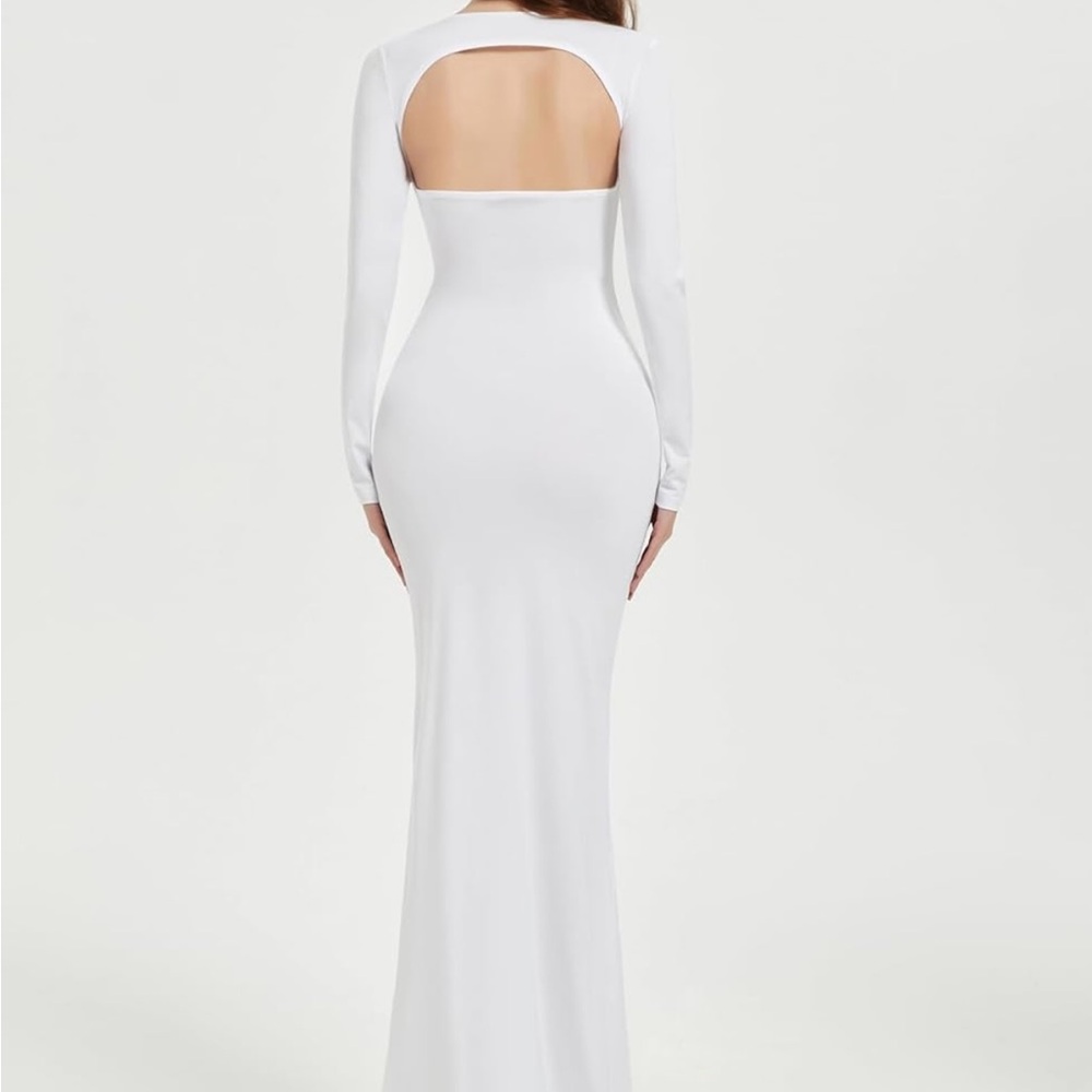 Maternity Dress Long Sleeve Sexy Cut-Out Backless